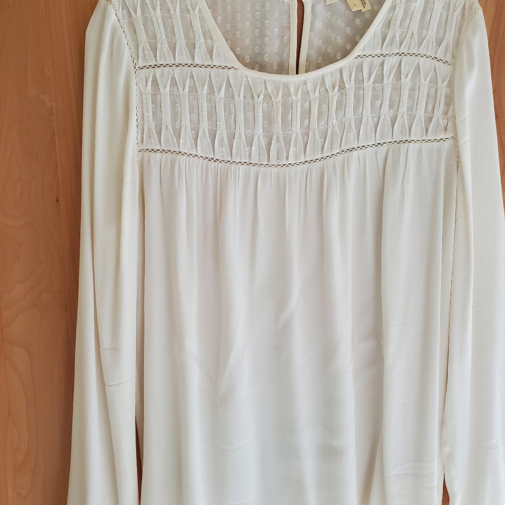 Meadow Rue cream rayon blouse